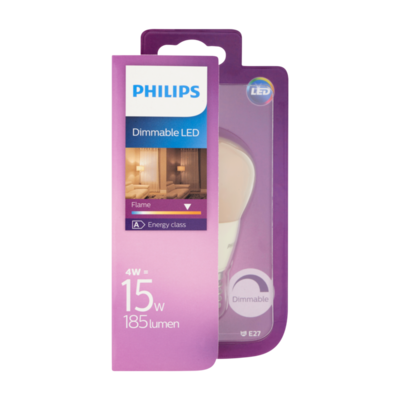 Philips Dimmable LED Lamp Flame 4W E